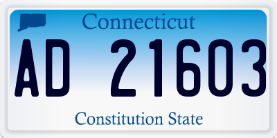 CT license plate AD21603