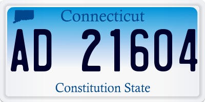 CT license plate AD21604