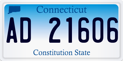 CT license plate AD21606