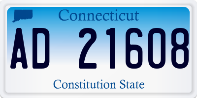 CT license plate AD21608