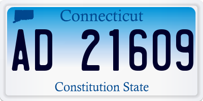 CT license plate AD21609