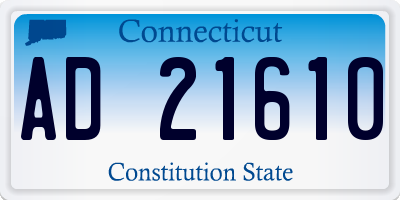 CT license plate AD21610