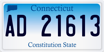 CT license plate AD21613