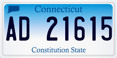 CT license plate AD21615