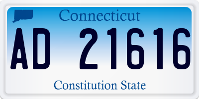 CT license plate AD21616
