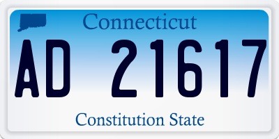 CT license plate AD21617