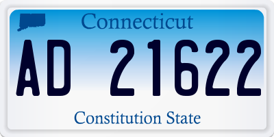 CT license plate AD21622