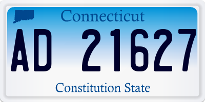 CT license plate AD21627