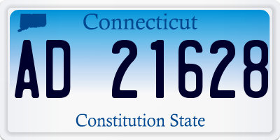 CT license plate AD21628