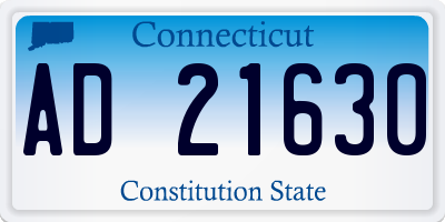 CT license plate AD21630