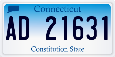 CT license plate AD21631