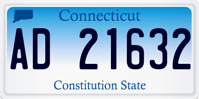 CT license plate AD21632