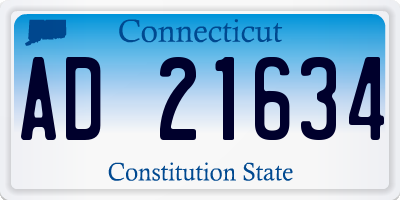 CT license plate AD21634