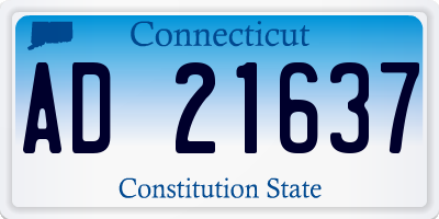 CT license plate AD21637