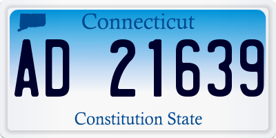 CT license plate AD21639