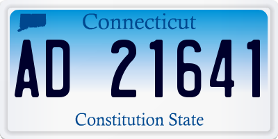 CT license plate AD21641