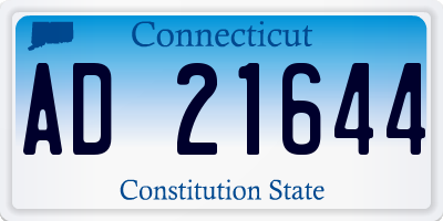 CT license plate AD21644