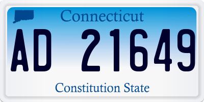 CT license plate AD21649