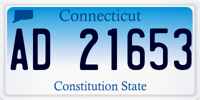 CT license plate AD21653