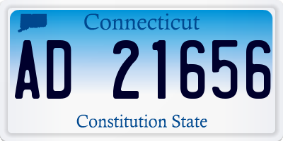 CT license plate AD21656