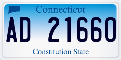 CT license plate AD21660