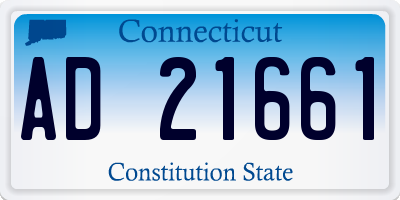 CT license plate AD21661