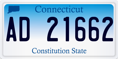 CT license plate AD21662