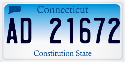 CT license plate AD21672