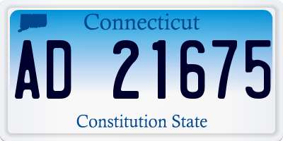 CT license plate AD21675