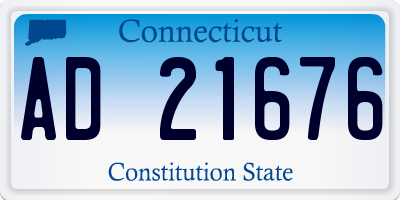 CT license plate AD21676
