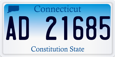 CT license plate AD21685