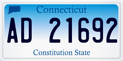 CT license plate AD21692