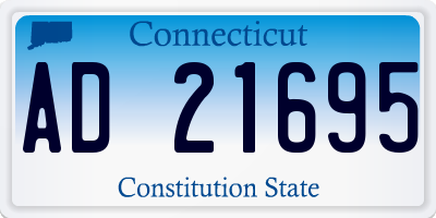 CT license plate AD21695