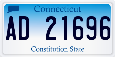 CT license plate AD21696