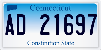 CT license plate AD21697
