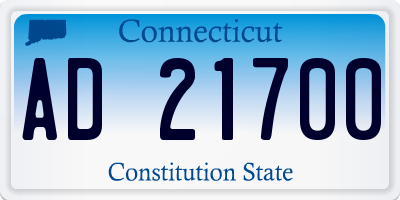 CT license plate AD21700
