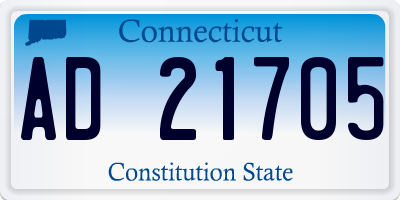 CT license plate AD21705