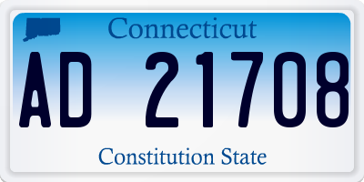 CT license plate AD21708