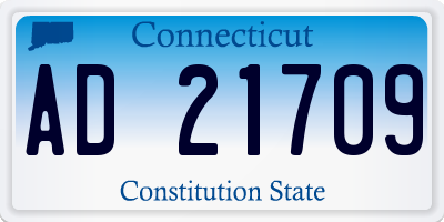 CT license plate AD21709