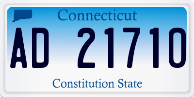 CT license plate AD21710