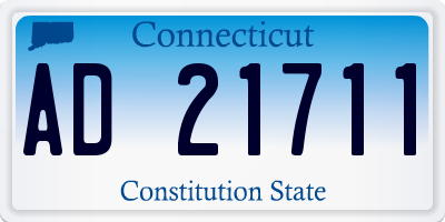 CT license plate AD21711