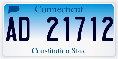 CT license plate AD21712