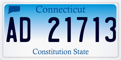 CT license plate AD21713