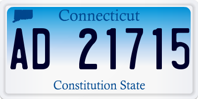 CT license plate AD21715