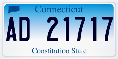 CT license plate AD21717