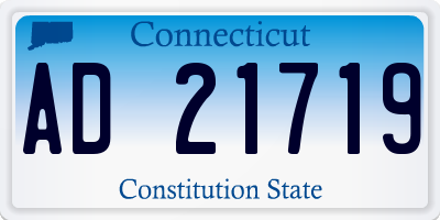 CT license plate AD21719