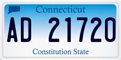 CT license plate AD21720