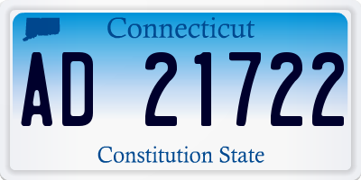 CT license plate AD21722
