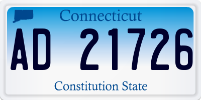 CT license plate AD21726