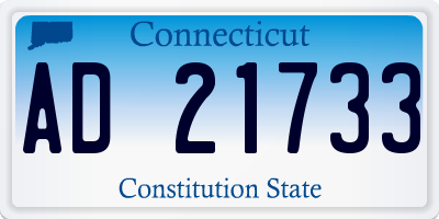 CT license plate AD21733